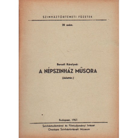 A Népszinház műsora