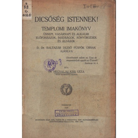 Dicsőség Istennek!