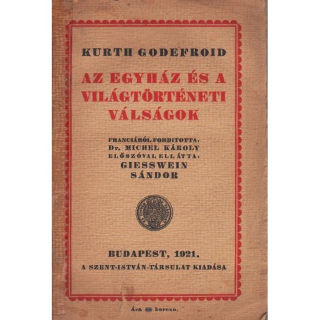 Az egyház és a világtörténeti válságok