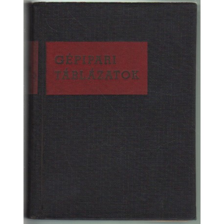 Gépipari táblázatok