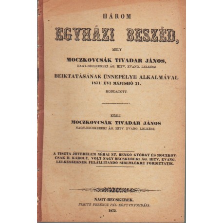 Három egyházi beszéd