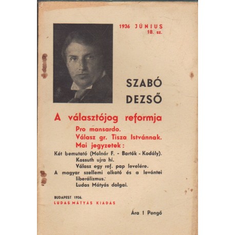 A választójog reformja. Pro mansardo. Válasz gr. Tisza Istvánnak. Mai jegyzetek