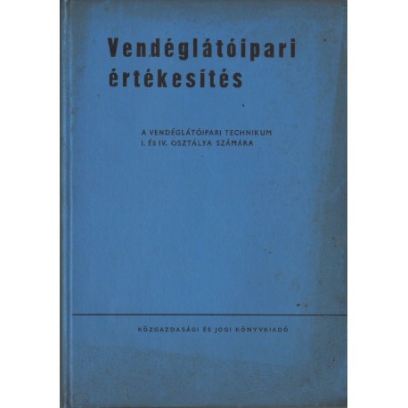 Vendéglátóipari értékesítés