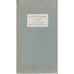 A férfi Goethe 1777-1800