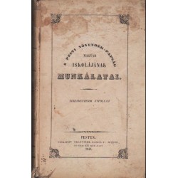 A pesti növendék-papság magyar iskolájának munkálatai XII. évfolyam