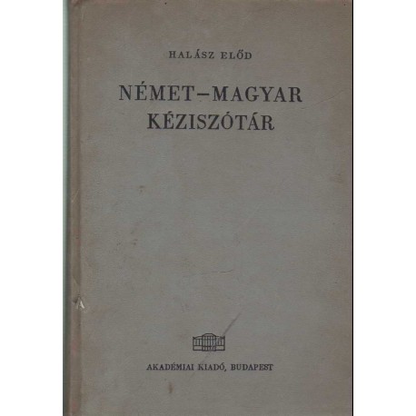 Német-magyar kéziszótár (1966)