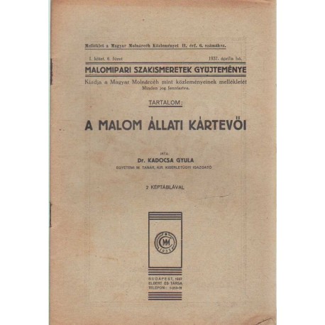 A malom állati kártevői