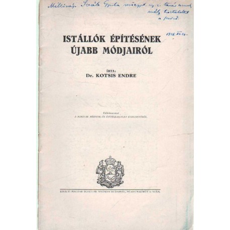 Istállók építésének újabb módjairól (dedikált)