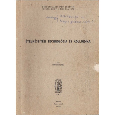 Ételkészítési technológia és kolloidika