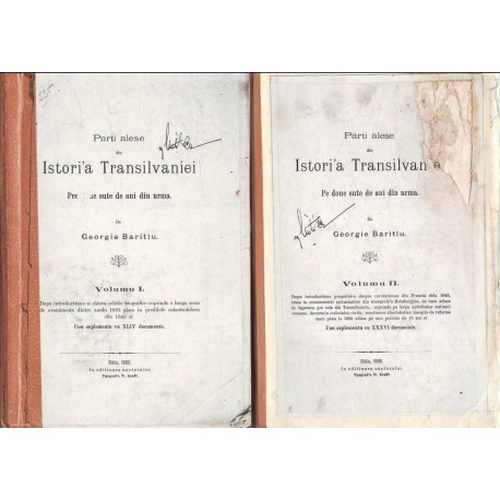Istori'a Transilvaniei I-II.