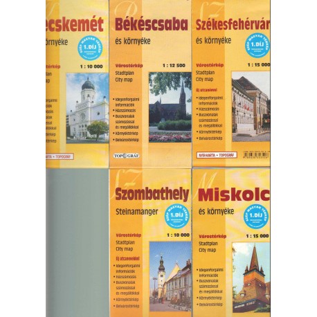 Várostérképek 3. (5 db)