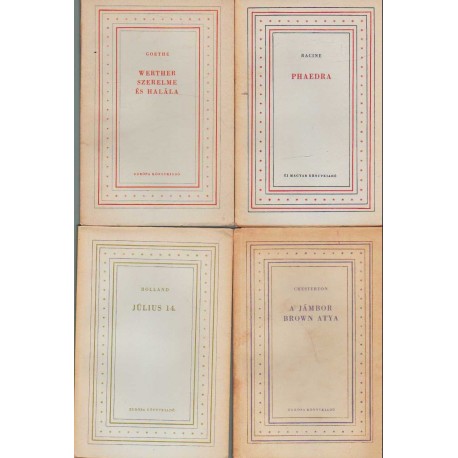 Világirodalmi kiskönytár sorozat 1. (10 db)