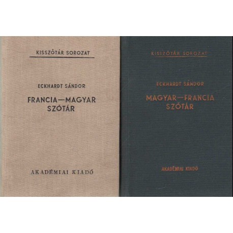 Magyar-francia - Francia-magyar szótár (1972)