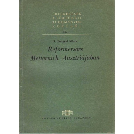 Reformersors Matternich Ausztriájában