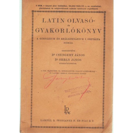 Latin olvasó- és gyakorlókönyv