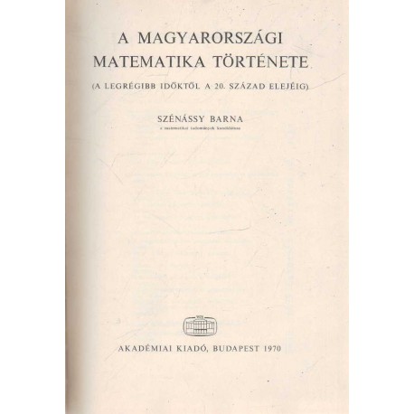 A magyarországi matematika története