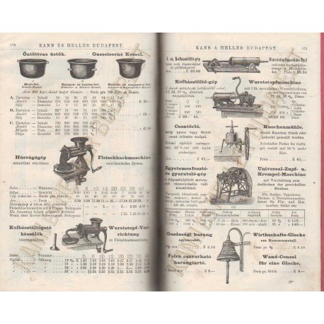 Kann & Heller árjegyzék 1909/10.