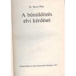 A bűnüldözés elvi kérdései