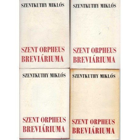 Szent Orpheus breviáriuma I-V. kötet