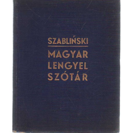 Magyar-lengyel szótár (1941)