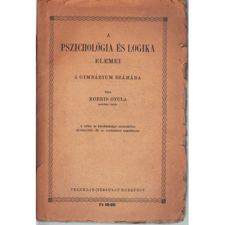 A pszichológia és logika elemei a gimnázium számára
