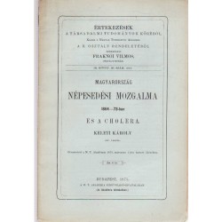Magyarország népesedési mozgalma 1864-73-ban és a cholera (1875)
