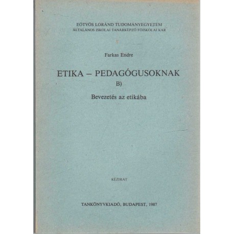Etika - pedagógusoknak B)