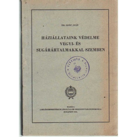 Háziállataink védelme vegyi- és sugárártalmakkal szemben