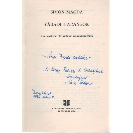 Váradi harangok (dedikált!)