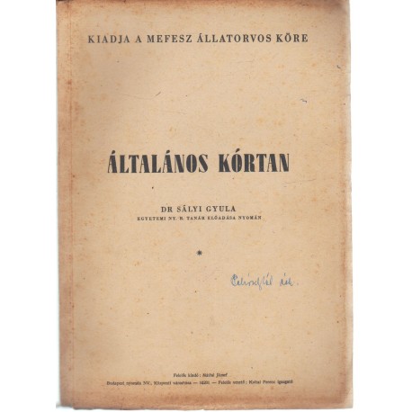 Általános kórtan