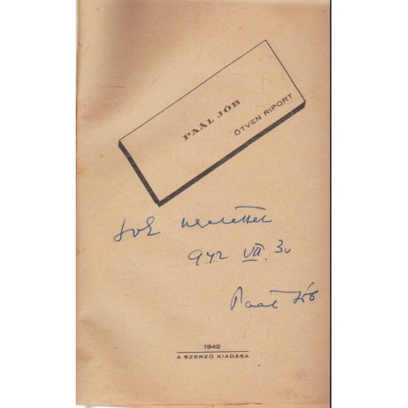 Ötven riport (Dedikált!)