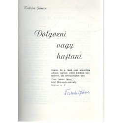 Dolgozni vagy hajtani (Aláírt!)