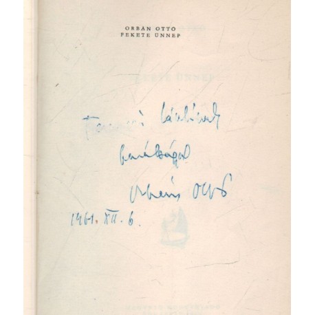 Fekete Ünnep (Dedikált!)