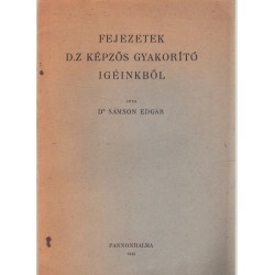 Fejezetek d.z képzős gyakorító igéinkből