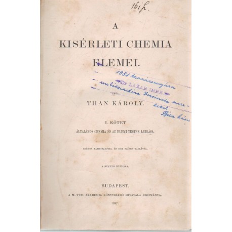 A kísérleti chemia elemei