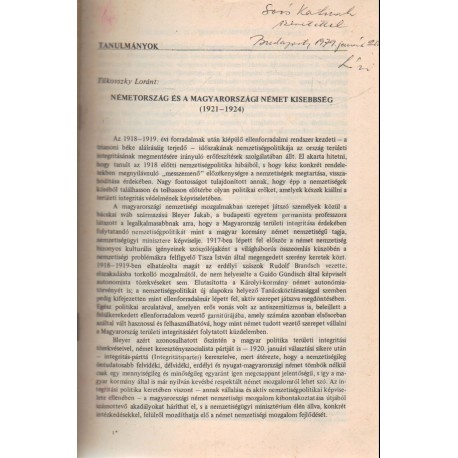 Németország és a magyarországi német kisebbség (dedikált!)