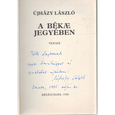 A béke jegyében