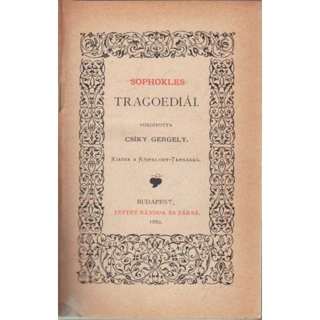 Sophokles tragédiái