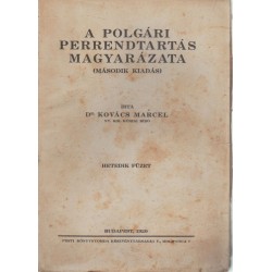 A polgári perrendtartás magyarázata V. füzet