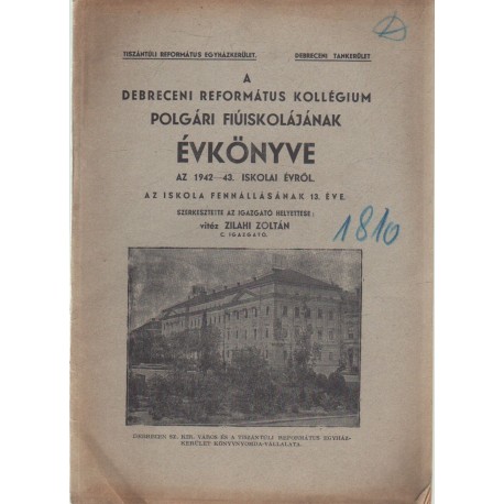 Debreceni Tanítóképző Intézet értesítője 1915