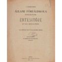 Debreceni Állami Főreáliskola Értesítője 1898-1899