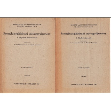 Személyiséglélektani szöveggyűjtemény (I-II.)