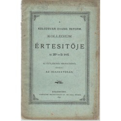 Kolozsvári evang. ref. kollégium értesítője 1894-1895