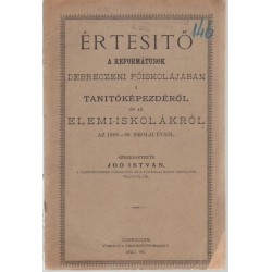 A debreczeni Ref. főgymnasium Értesítője 1884-85