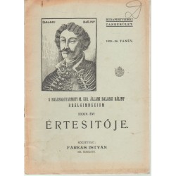 Balassagyarmati M.Kir. Állami Balassi Bálint Reálgimnázium értesítője 1933-1934