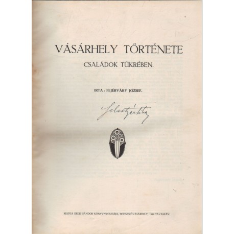 Vásárhely története családok tükrében