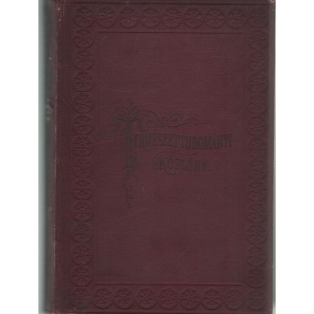 Természettudományi közlöny 1899