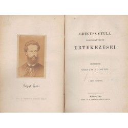 Greguss Gyula összegyűjtött értekezései