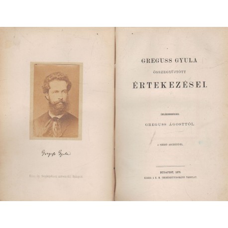 Greguss Gyula összegyűjtött értekezései
