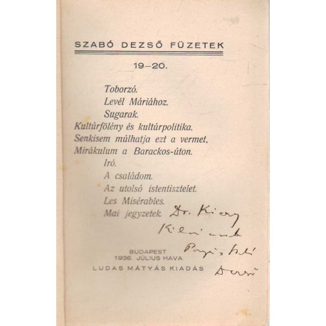 Toborzó (dedikált)